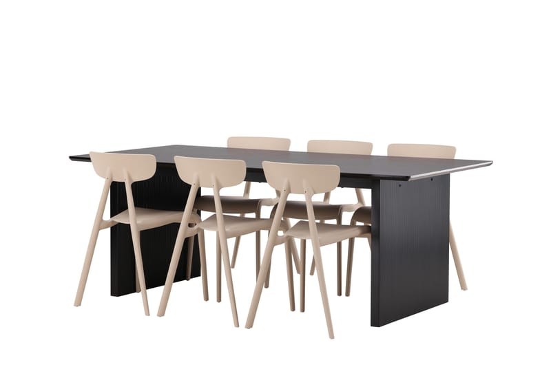 Vail Matgrupp 200 cm Rektangulär med 6 Ursholmen stolar - Beige - Products - Möbler - Bord & matgrupp - Matgrupp