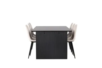 Vail Matgrupp 200 cm Rektangulär med 6 Polar stolar - Beige - Products - Möbler - Bord & matgrupp - Matgrupp