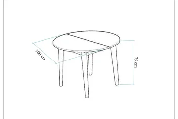 Valsot Runt Litet Matbord 100 cm - Valnöt / Trä - Products - Möbler - Bord & matgrupp - Matbord & köksbord