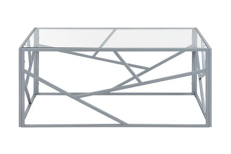Vanausdall Soffbord 100 cm, Silver/Glas