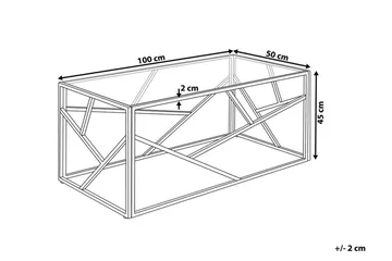Vanausdall Soffbord 100 cm - Silver/Glas - Products - Möbler - Bord & matgrupp - Soffbord