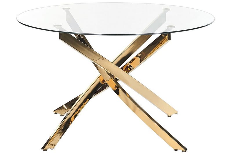 Vincenzo Matbord 120 cm Rund - Transparent/Guld - Products - Möbler - Bord & matgrupp - Matbord & köksbord