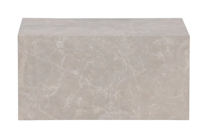 York Travertin Soffbord 80x60x40 cm, Beige / Betong