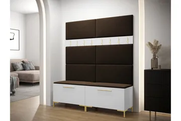 Dunvegan Hallmöbelset 168x46 cm - Vit - Products - Möbler - Hallmöbler - Möbelset för hall & entre