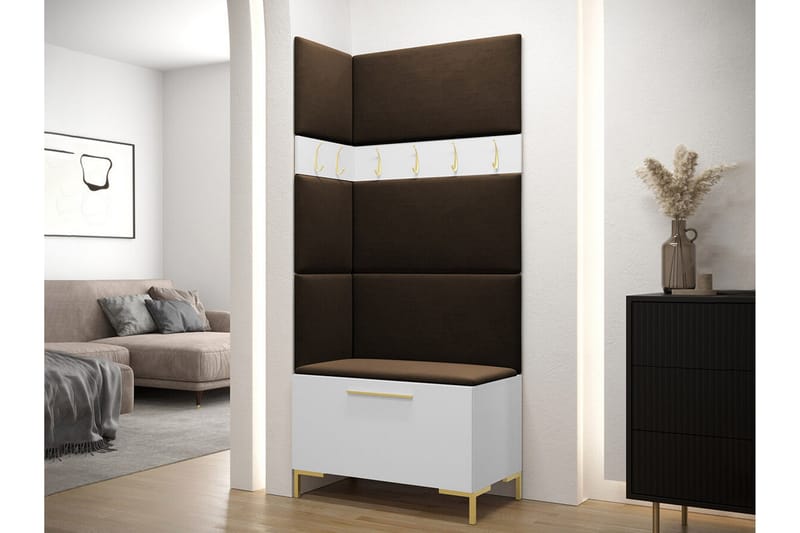 Dunvegan Hallmöbelset 84x46 cm - Vit - Products - Möbler - Hallmöbler - Möbelset för hall & entre