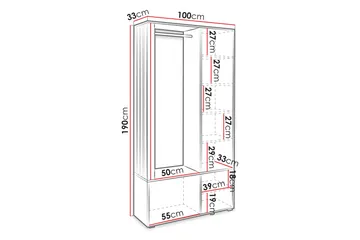 Kennard Hallmöbelset - Beige - Products - Möbler - Hallmöbler - Möbelset för hall & entre