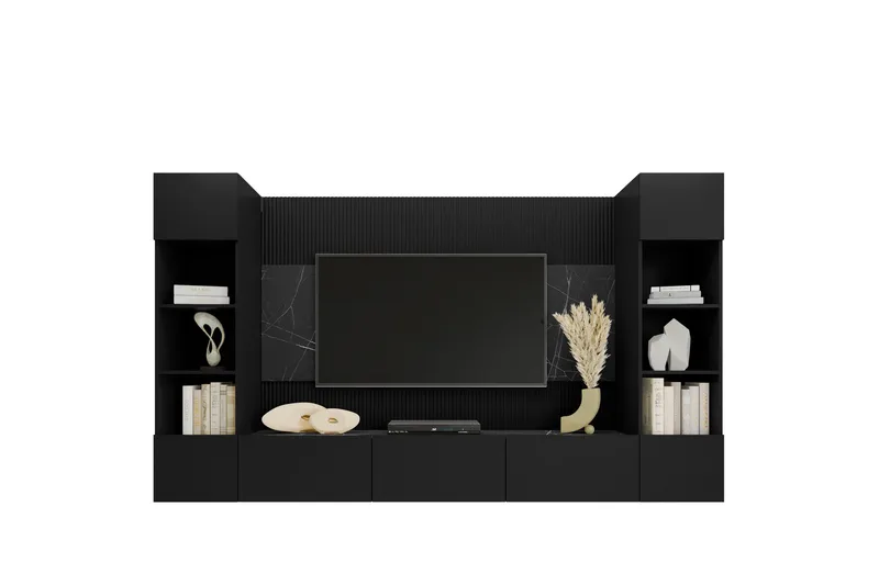 Bernice Tv-skåp 38x150 cm, Svart