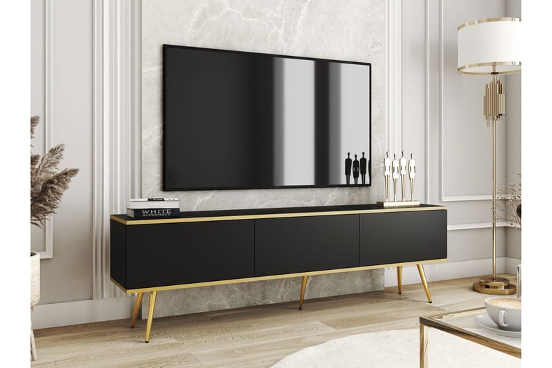 Edson Tv-bänk 175 cm - Svart - Products - Möbler - TV- & Mediamöbler - TV bänk & mediabänk