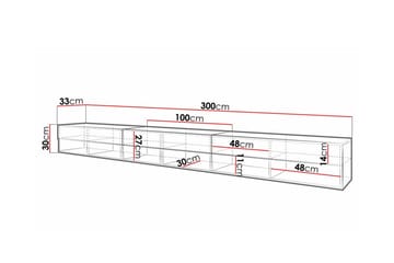 Galbally Tv-skåp 300 cm Brown - Products - Möbler - TV- & Mediamöbler - TV-skåp