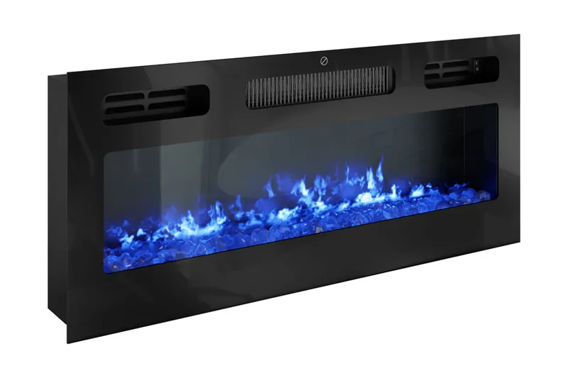 Glenndale Tv bänk med Förvaring + LED kamin + Belysning 190 cm - Vit - Products - Möbler - TV- & Mediamöbler - TV-skåp