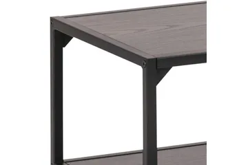 Hasslevik Tv-bänk 120 cm 3 Hyllor - Svart/Matt Svart - Products - Möbler - TV- & Mediamöbler - TV bänk & mediabänk