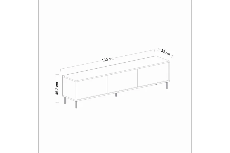 Imaj Tv-bänk 180 cm - Vit marmor/Guld - Products - Möbler - TV- & Mediamöbler - TV bänk & mediabänk