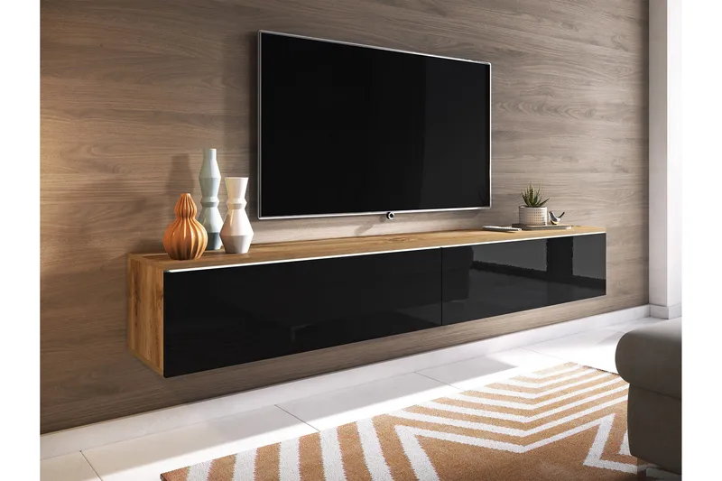 Kanak Tv-bänk 180 cm - Natur/Svart - Products - Möbler - TV- & Mediamöbler - TV bänk & mediabänk