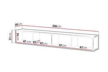 Kangana Tv-bänk 200 cm - Svart - Products - Möbler - TV- & Mediamöbler - TV bänk & mediabänk