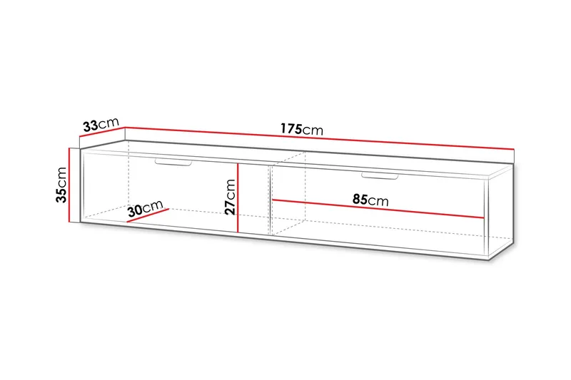 Kanta Tv-bänk 175 cm - Vit - Products - Möbler - TV- & Mediamöbler - TV bänk & mediabänk