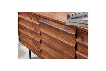 Lowboard Wohnling Massivt trä med förvaring, 3 dörrar, lantlig stil - Products - Möbler - TV- & Mediamöbler - TV-skåp