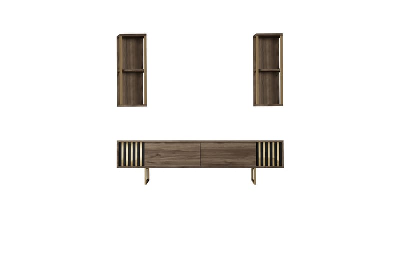 Masatomo Tv-bänk 180 cm - Valnöt/Svart - Products - Möbler - TV- & Mediamöbler - TV bänk & mediabänk