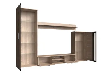 Olerum TV-möbelset - Ek/Svart/Led-Belysning - Products - Möbler - TV- & Mediamöbler - TV-möbelset