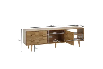 Seddik Tv-bänk 51x160 cm Rektangulär - Brun - Products - Möbler - TV- & Mediamöbler - TV bänk & mediabänk