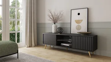 Tapas Tv-bänk 135 cm - Svart - Products - Möbler - TV- & Mediamöbler - TV bänk & mediabänk