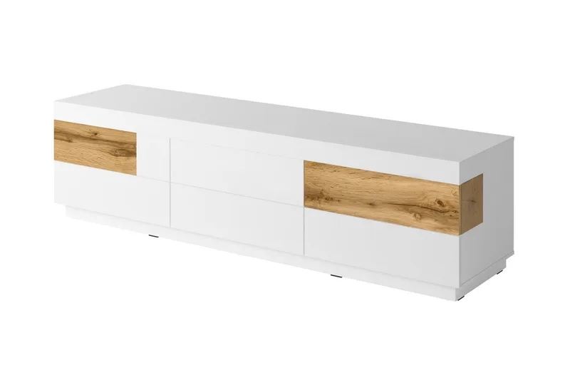 Tomeka TV-bänk 206 cm, Vit/Trä