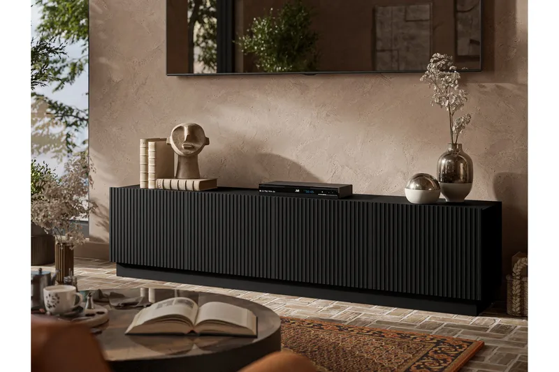 Torvalen Tv-bänk 200 cm - Svart - Products - Möbler - TV- & Mediamöbler - TV bänk & mediabänk