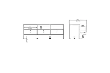 Vallvidera Tv-bänk 151,4 cm - Svart - Products - Möbler - TV- & Mediamöbler - TV bänk & mediabänk