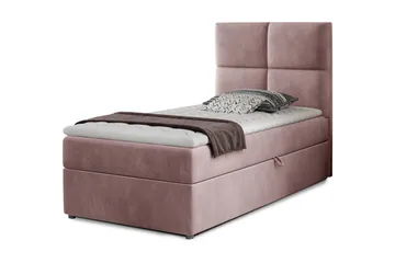 Arcore Förvaringssäng 90x200cm Rutad - Rosa - Products - Möbler - Säng - Komplett sängpaket