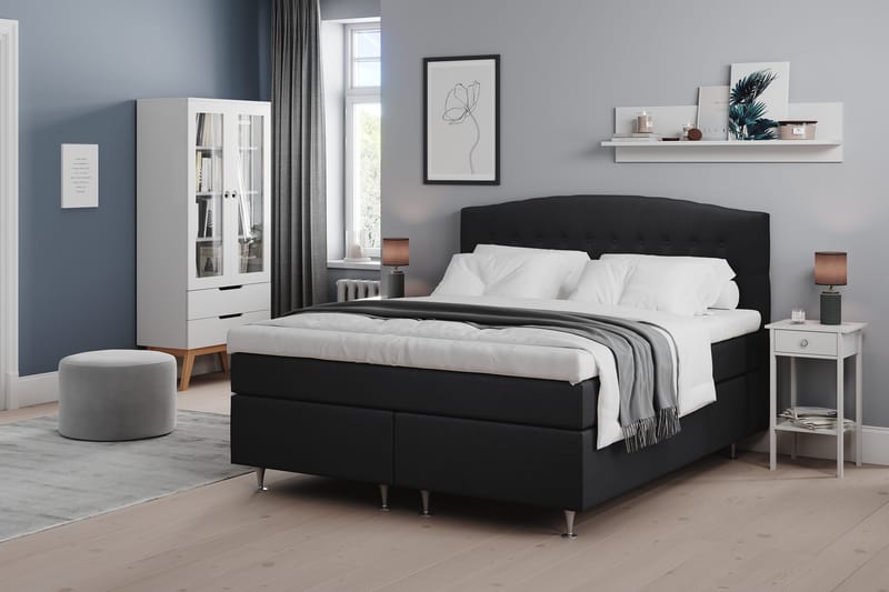 Belda Kontinentalsäng 160x200Medium - Svart - Products - Möbler - Säng - Kontinentalsäng