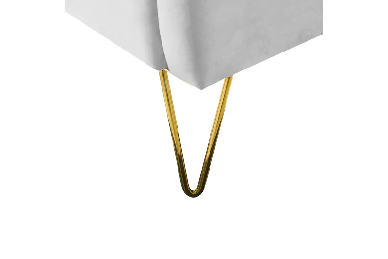 Benicio Sängram 140x200 cm - Grå/Guld - Products - Möbler - Säng - Sängram & sängstomme