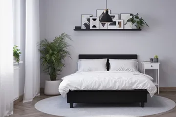 Billingen Komplett Sängpaket 120x200 cm - Svart - Products - Möbler - Säng - Kontinentalsäng