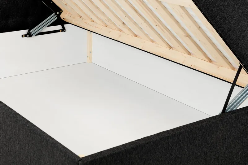 Boxy Komplett Sängpaket Box Bed 120x200 cm - Svart/Grå - Products - Möbler - Säng - Säng med förvaring