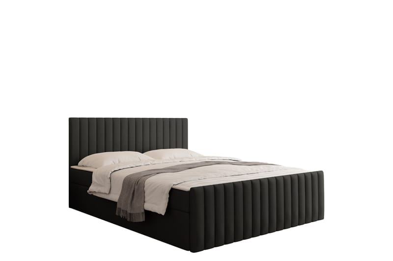Calrosor Sängpaket Kontinentalsäng med Förvaring 180x200 cm, Svart