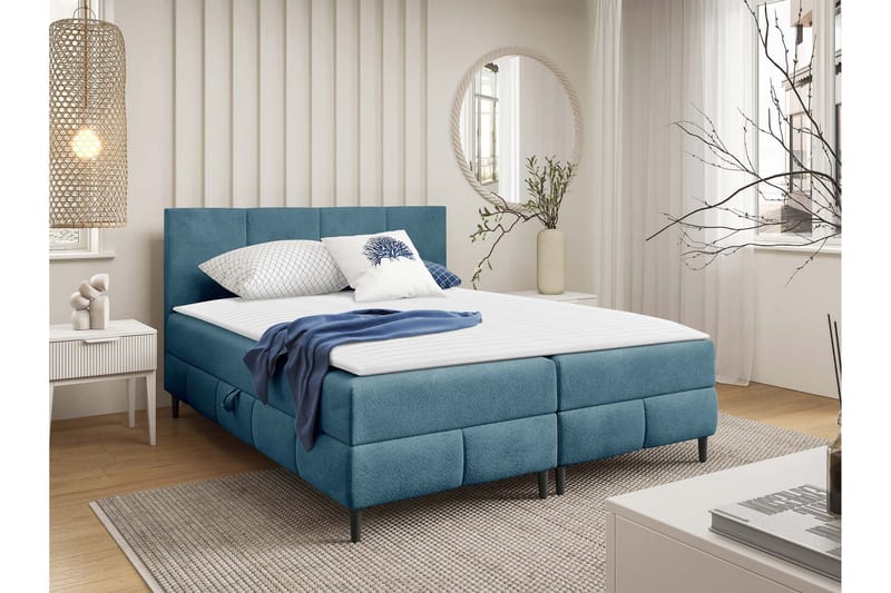 Celestine Förvaringssäng 140x200 cm, Blå