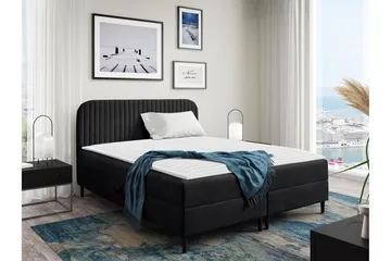 Celestine Förvaringssäng 140x200 cm, Svart