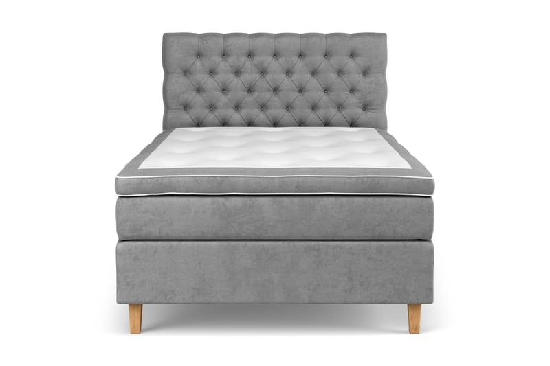 Celine Kontinentalsäng 140x200cm, Grå/Sammet