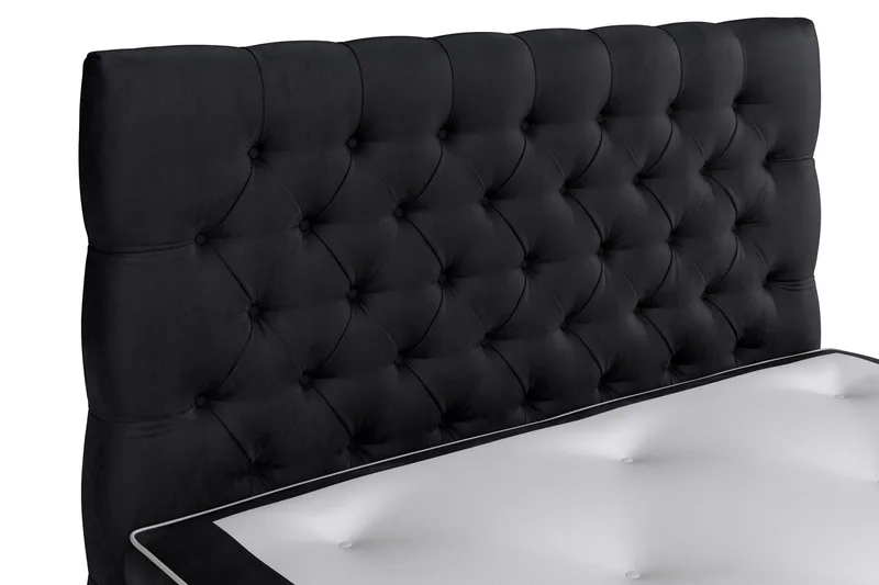 Celine Sängpaket 140x200cm - Svart/Sammet - Products - Möbler - Säng - Kontinentalsäng