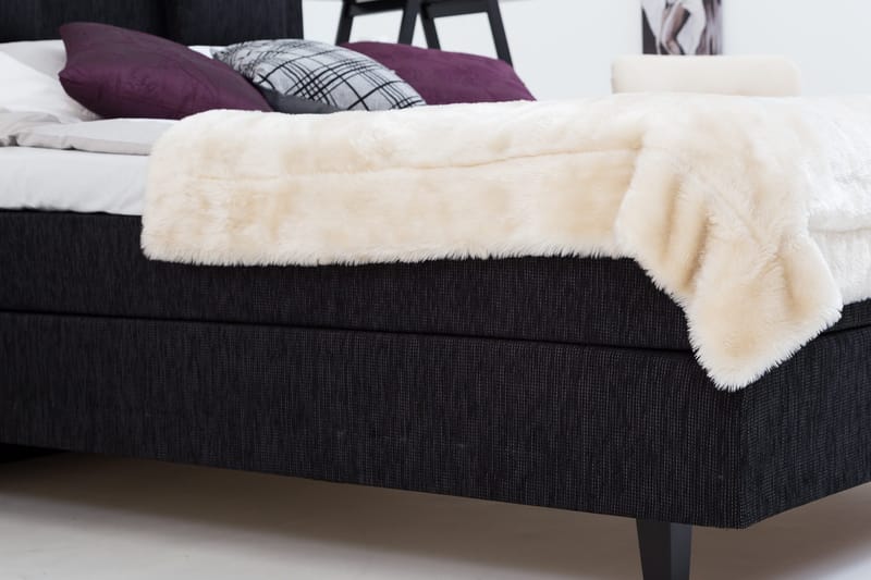 Charleston Kontinentalsäng 120x200 Fast Polyeterskum - Svart - Products - Möbler - Säng - Enkelsäng