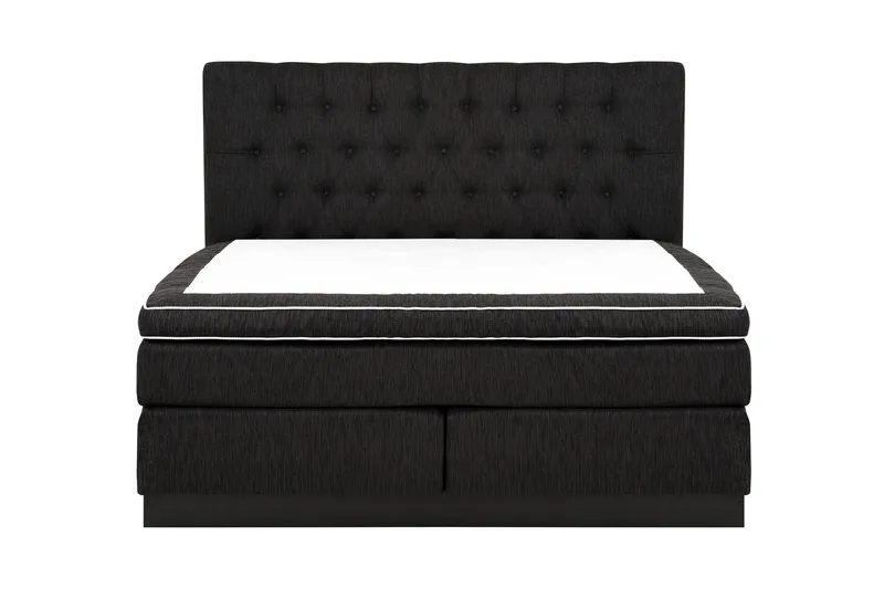 Charleston Kontinentalsäng 180x200 Fast Polyeterskum, Svart