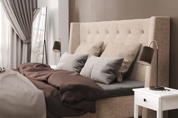 Cuba Sängpaket 140x200 med Två Beiga Kuddar - (+Fler val) Beige/Brun - Products - Möbler - Säng - Kontinentalsäng