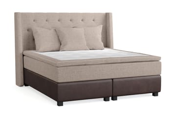 Cuba Sängpaket 160x200 med Tre Beiga Kuddar - (+Fler val) Beige/Brun - Products - Möbler - Säng - Kontinentalsäng