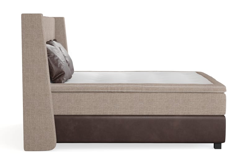 Cuba Sängpaket 160x200 med Två Bruna Kuddar - (+Fler val) Beige/Brun - Products - Möbler - Säng - Kontinentalsäng