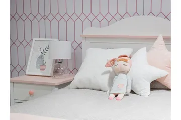 Hilts Sängram 90x200 cm - Vit/Rosa - Products - Möbler - Säng - Sängram & sängstomme