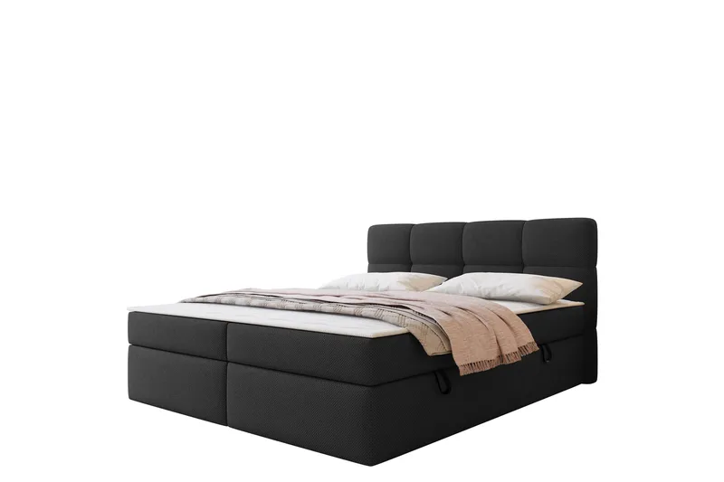 Leckersbo Sängpaket Kontinentalsäng 180x200 cm, Svart