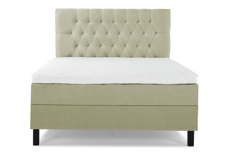 Lucky Komplett Sängpaket 140x200 Skum Diamant Sänggavel, Grön