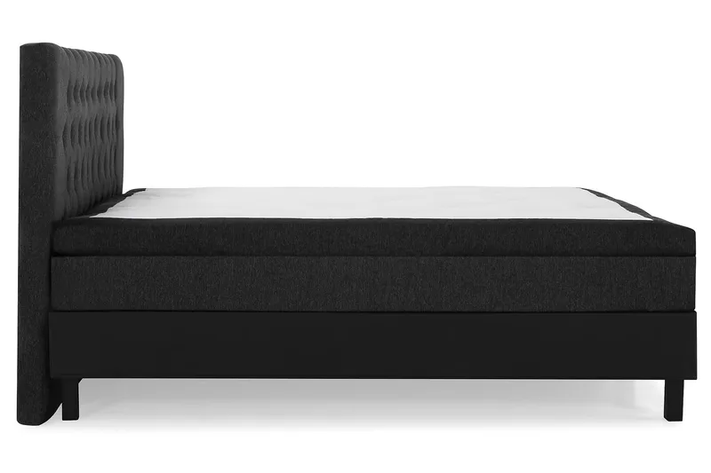 Lucky Komplett Sängpaket 160x200 Latex Diamant - Svart/Grå/PU - Products - Möbler - Säng - Kontinentalsäng