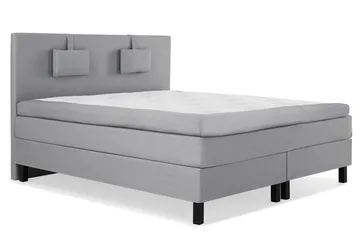 Lucky Komplett Sängpaket 160x200 Latex Slät - Nackkudde Liten Mellangrå - Products - Möbler - Säng - Kontinentalsäng