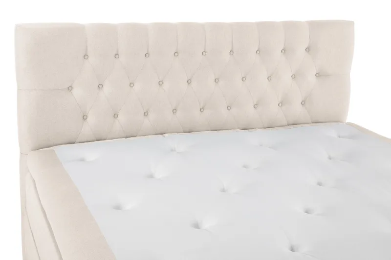 Lucky Komplett Sängpaket 160x200 Polyeter Diamant Sänggavel - Beige - Products - Möbler - Säng - Kontinentalsäng