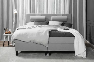 Lucky Sängpaket 150x200 SkumSlät Sänggavel - Grå - Products - Möbler - Säng - Kontinentalsäng