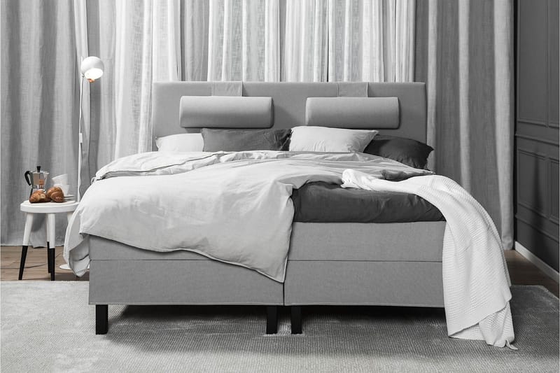 Lucky Sängpaket 150x200 SkumSlät Sänggavel - Grå - Products - Möbler - Säng - Kontinentalsäng